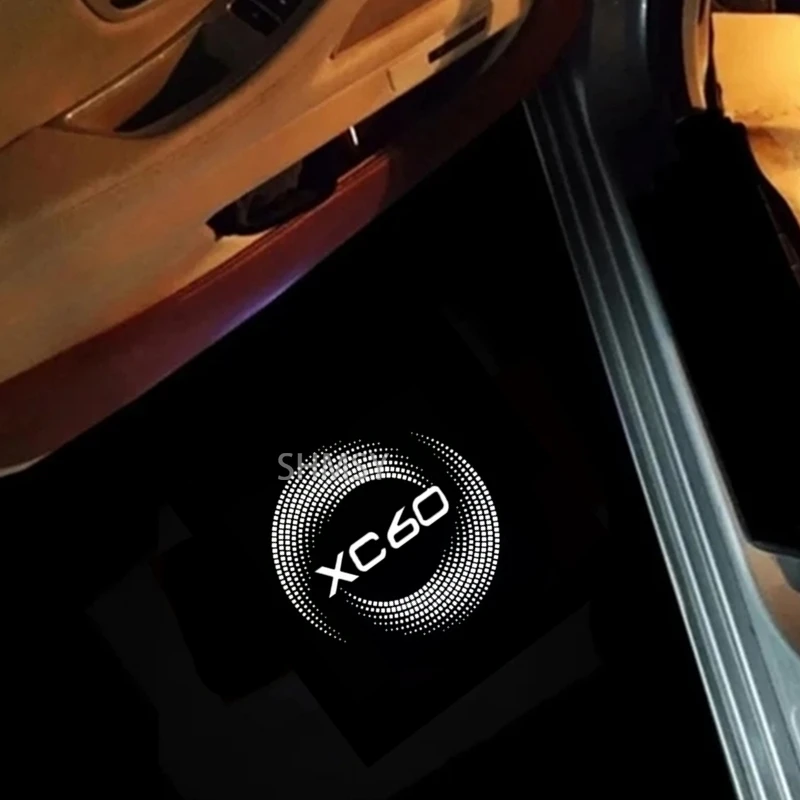 

2 шт., автомобильные сигнальные лампы, проектор двери, привидение, тень, подсветка для Volvo XC60 2023 2022 2021 2020 2019 2018 2017 2016-2009