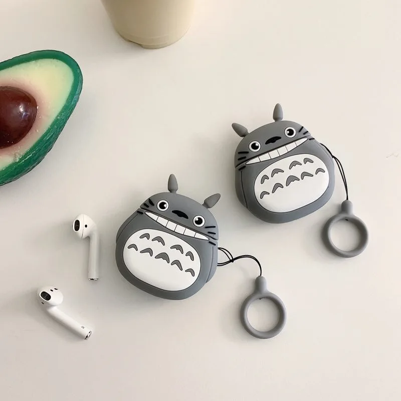 

Милый чехол Totoro из аниме для Airpods 2 для Apple Airpods Pro, милые 3D Силиконовые беспроводные наушники для Airpods, защитный чехол, чехол
