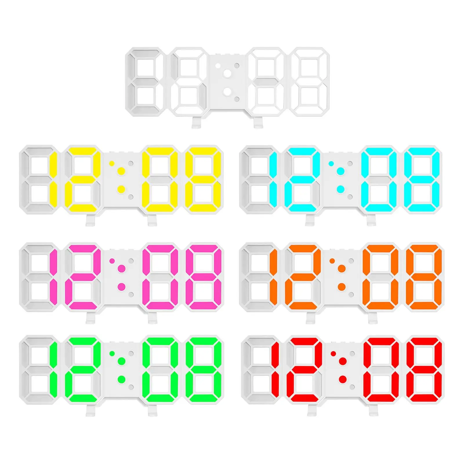 Modern Table Alarm With Temperature 3d Led Wall Clock For Home Decor Bathroom Table Office Living Room