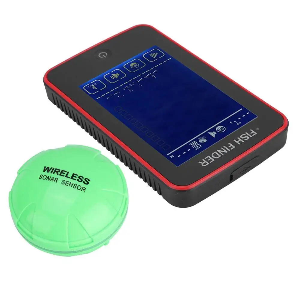 

Touch color screen wireless Fish Finder 500 meters to receive fish size wireless sonar fish detector