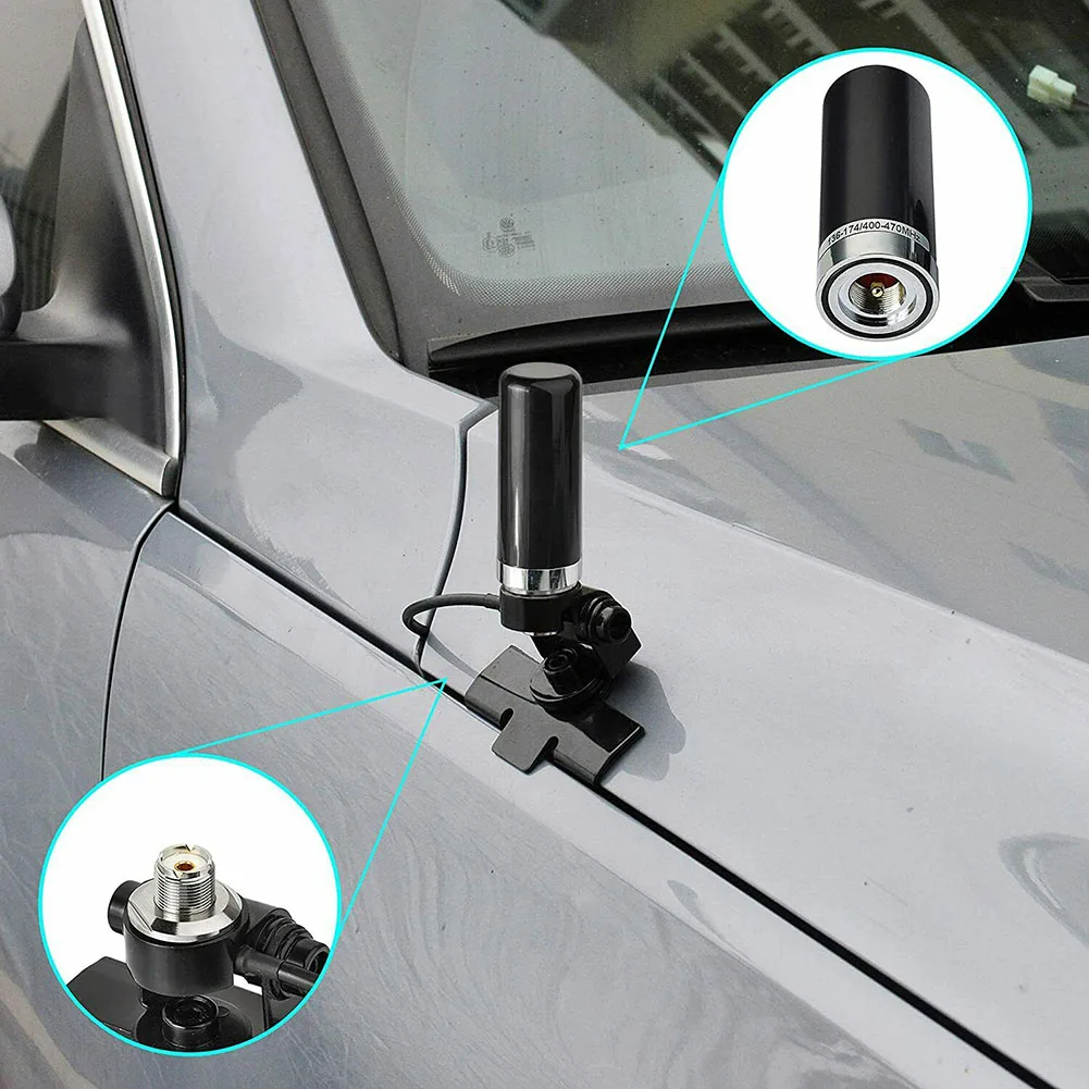 

New Vehicle/Car Mobile Radio VHF/UHF Dual Band Antenna BNC Male Connector Magnetic Base Mount 5M RG58 Cable For BC125AT Scanner