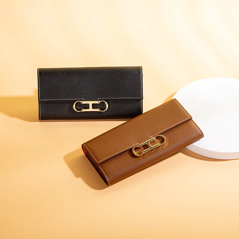 

CHCH Luxury Designer Men's Wallet Genuine Leather Clutches Coin Purse Card Holder Zipper Long Wallets Bgas