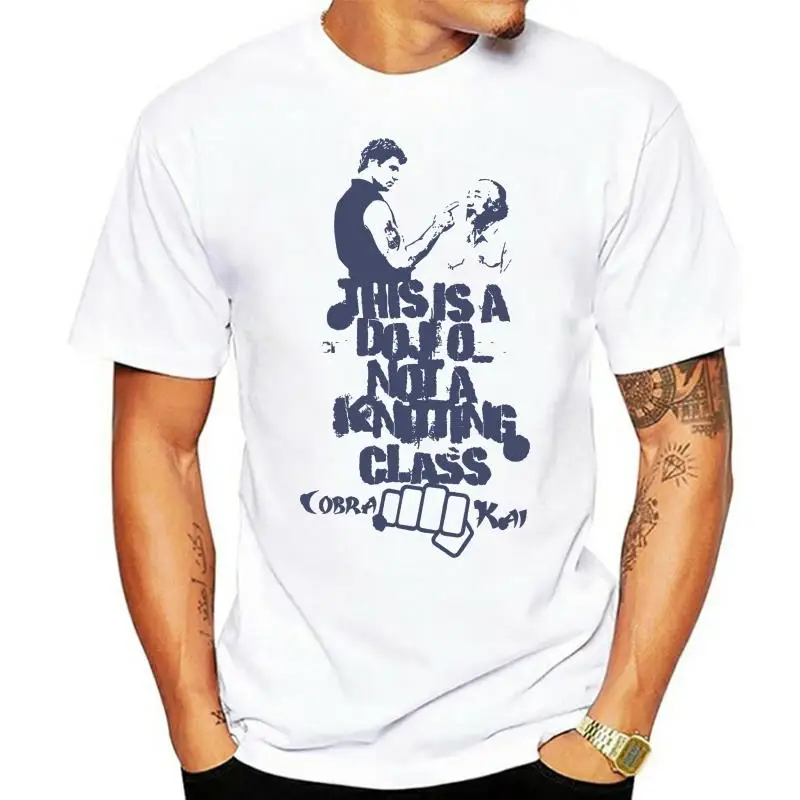 

Karate Kid MenS Short Sleeve T-Shirt Natural Knitting Class