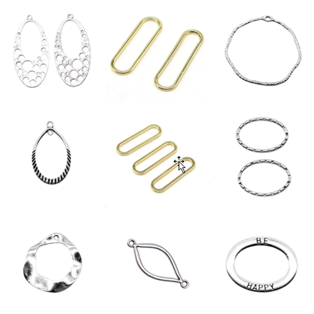 

Elliptical Circle Charms For Jewelry Making Handmade Supplies For Jewelry Pendant DIY