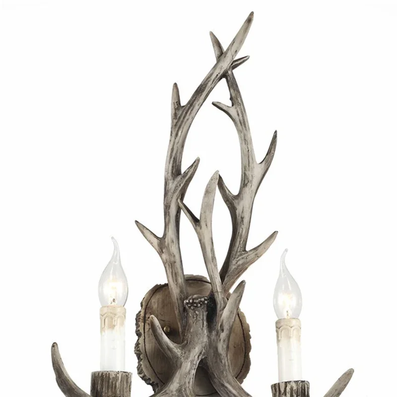 Hongcui рога лампы настенные бра креативные светодиодные фонари для прикроватной