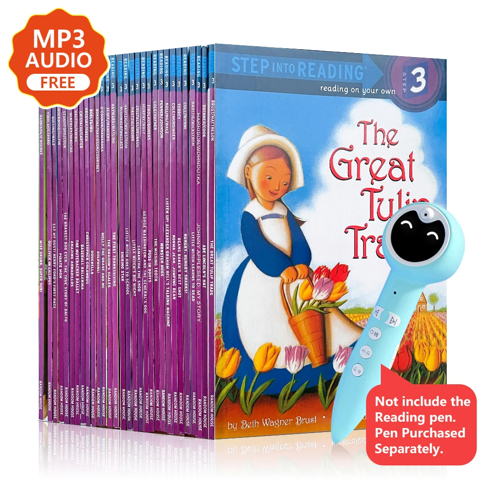 

30 Books/Set Step Into Reading Level 3 Children English Learning Picture Story Reading Books Montessori Educational Toys Gifts