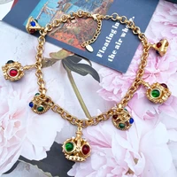 statement collor pendant necklace colorful alloy chains jewelry collier luxury accessories