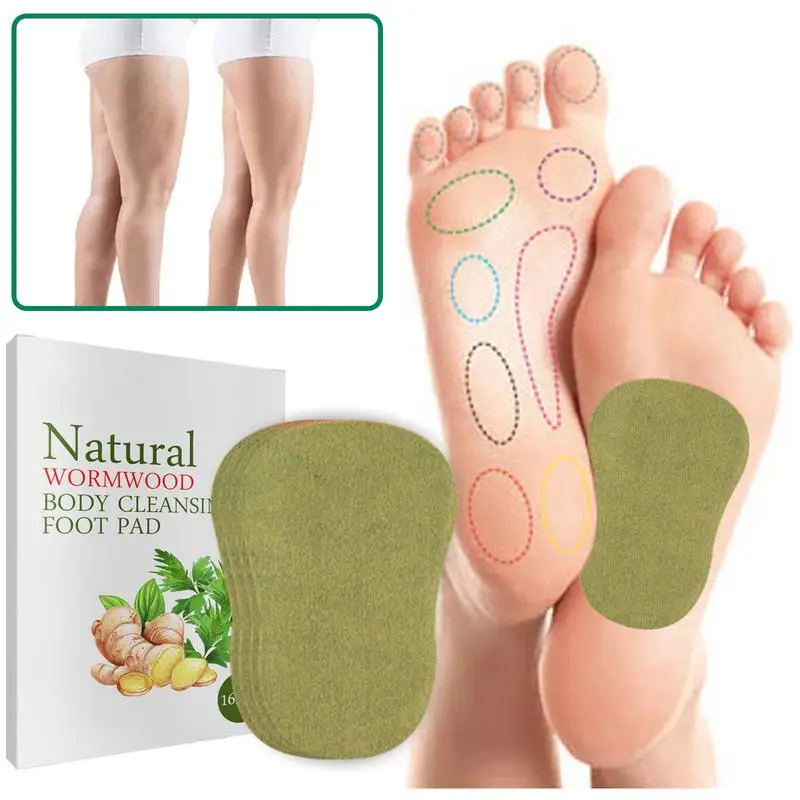 

16pcs Detoxification Wormwood Foot Patch Relieve Foot Fatigue Stress Plaster Body Relax Help Sleeping Health Care Herbal Pad