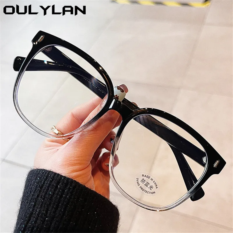 

Оправа для очков Oulylan TR90 с защитой от синего света, Женская оптическая оправа для компьютерных очков, винтажные мужские игровые очки