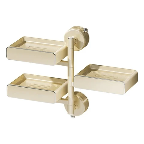 Пластиковая мыльница на присоске, настенная 180° ° Съемная дренажная коробка для мыла без перфорированной губки для ванной комнаты