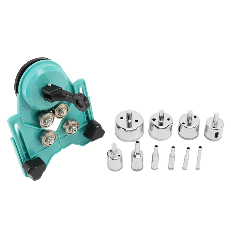 

Diamond Drill Bit Set, 11PCS Hollow Core Drill Hole Saw Set With Hole Saw Guidance Fixture, Suitable For Tile, Ceramic,