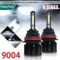 1pair super bright 120w 9004 led headlight bulbs car headlamp 20000lm 6000k white hilo beam drl fog light replacement plugplay