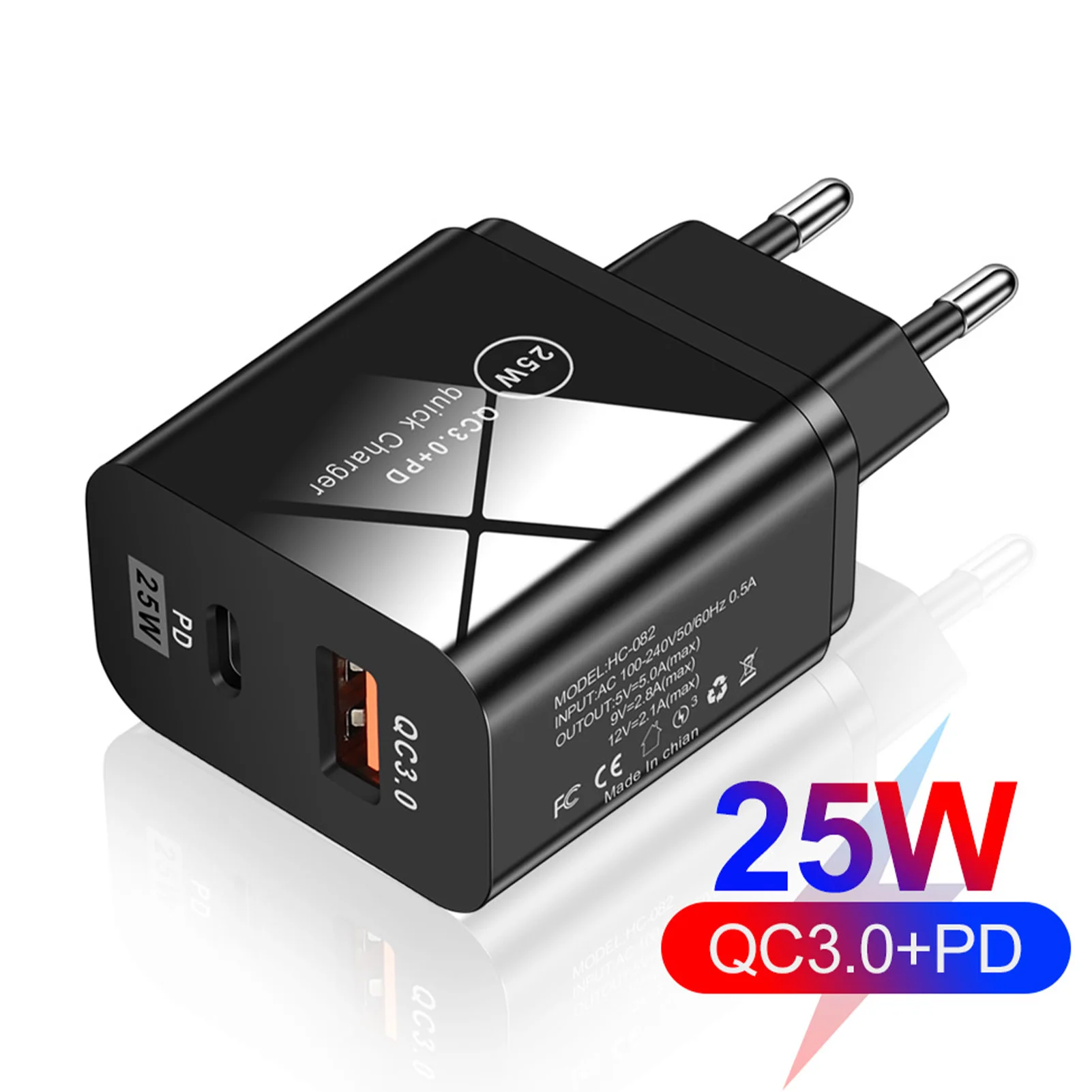 

25W PD USB Charger For Iphone X 7 8 11 12 13 Pro Max Fast Charger Type C For Samsung A12 A13 A52 A53 A73 Quick Charging adapter