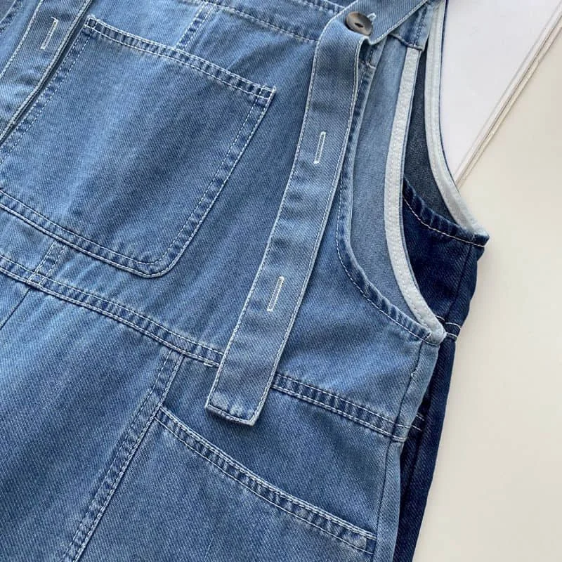 Джинсовый комбинезон для женщин прямые брюки винтажный слитный наряд женская