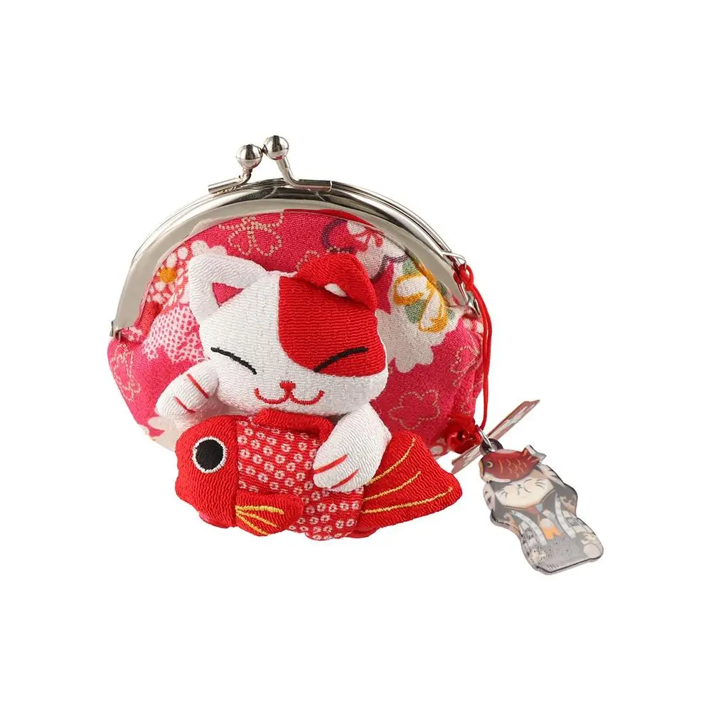 Модный дизайн японский стиль кошелек для монет Maneki Neko кукольные кошельки клатч