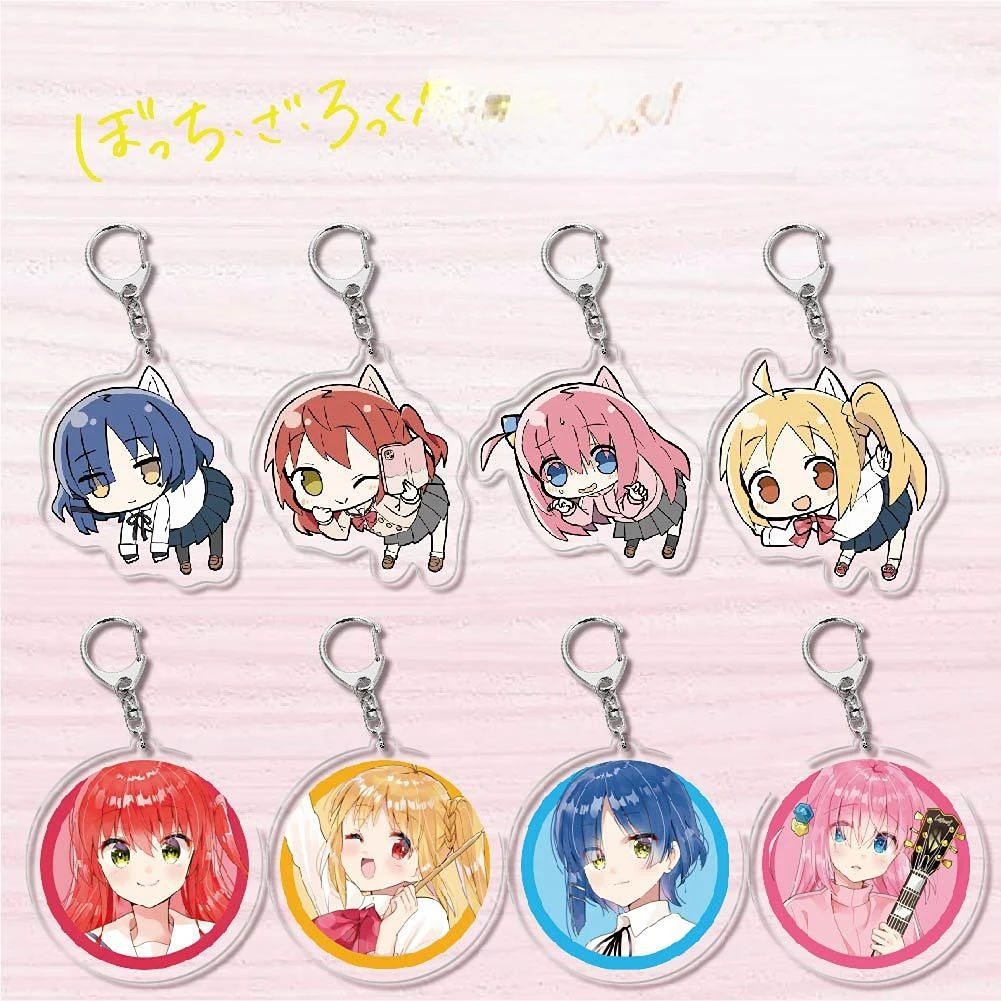 

Anime BOCCHI THE ROCK Keychain Gotou Hitori Ijichi Nijika Anime Cartoon Pendant Figure Key Chains for Girls Gifts