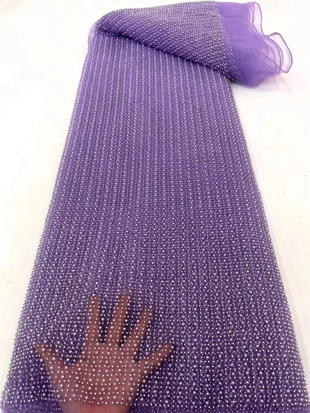 

Latest Luxury Elegant African Embroidery Bead Tube Lace Nigerian With Sequins 3d Lace Fabric For Wedding Party Dress