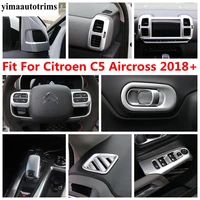 steering wheel a pillar frame gear shift knob handle bowl cover trim for citroen c5 aircross 2018 2022 interior accessories