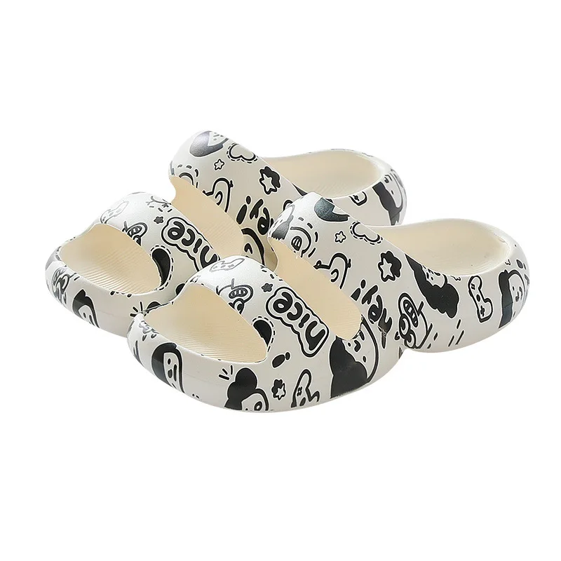 Summer personalized printing slippers girls' slippers with thick soles wear home slippers with anti slip and wear resistance