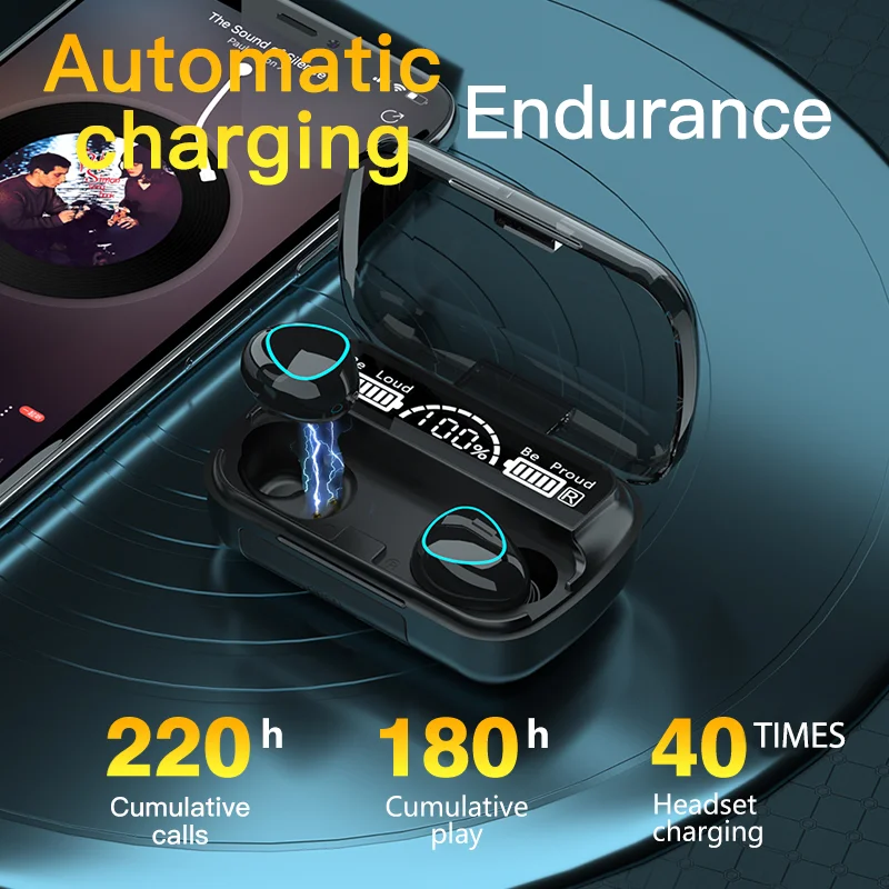 

TWS Bluetooth 5,1 наушники 3500 мАч зарядная коробка беспроводные наушники 9D стерео спортивные Водонепроницаемая гарнитура наушники с микрофоном