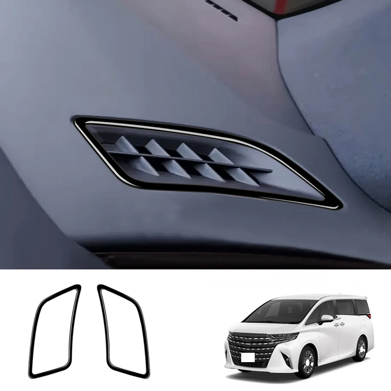 

Car Front Dashboard Air Condition Vent Outlet Cover Trim For Toyota Alphard 40 Series 2023+ RHD Bright Black