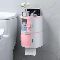 bathroom tissue box makeup storage hole free creative waterproof paper chart drum toilet storage rack paper towel holder