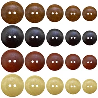 18mm wooden childrens manual accessories diy2 hole supplies button black round decorative crafts button