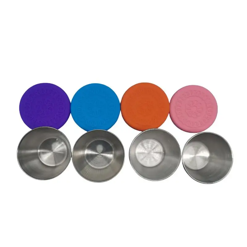 Salad Dressing Container To Go Small Containers With Lids Condiment Cups With Lids 4 Pcs 1.6 Oz. Salad Dressing Container To Go