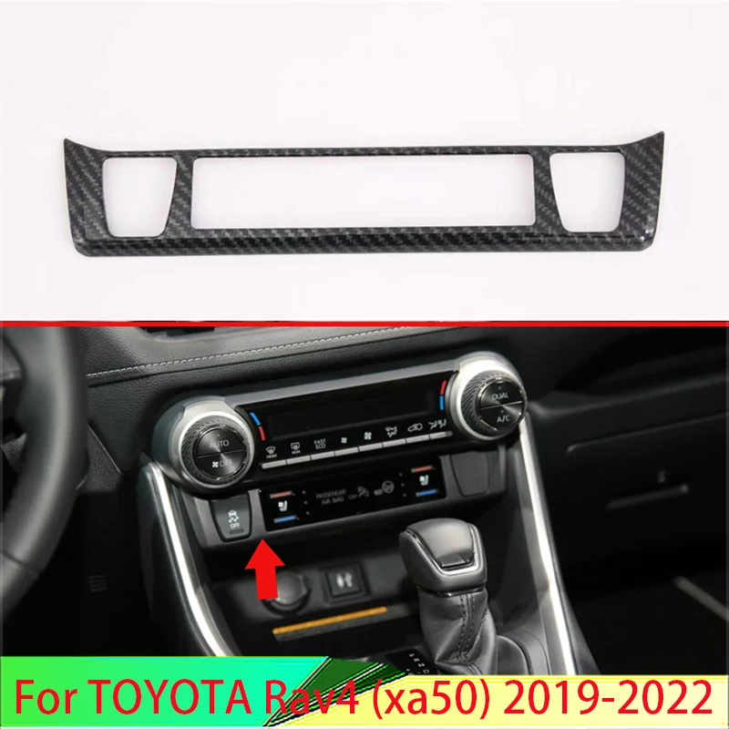 

For TOYOTA Rav4 (XA50) 2019 2020 Carbon Fiber Style Seat heating switch panel Trim