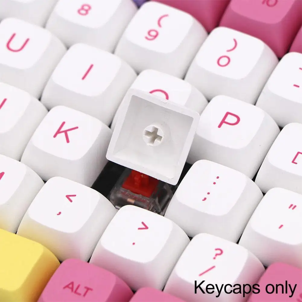 

136 S колпачки для мороженого для Xda Profile Pbt сублимационные колпачки для Mx Switch Механическая плата Kawaii Caps B4a5