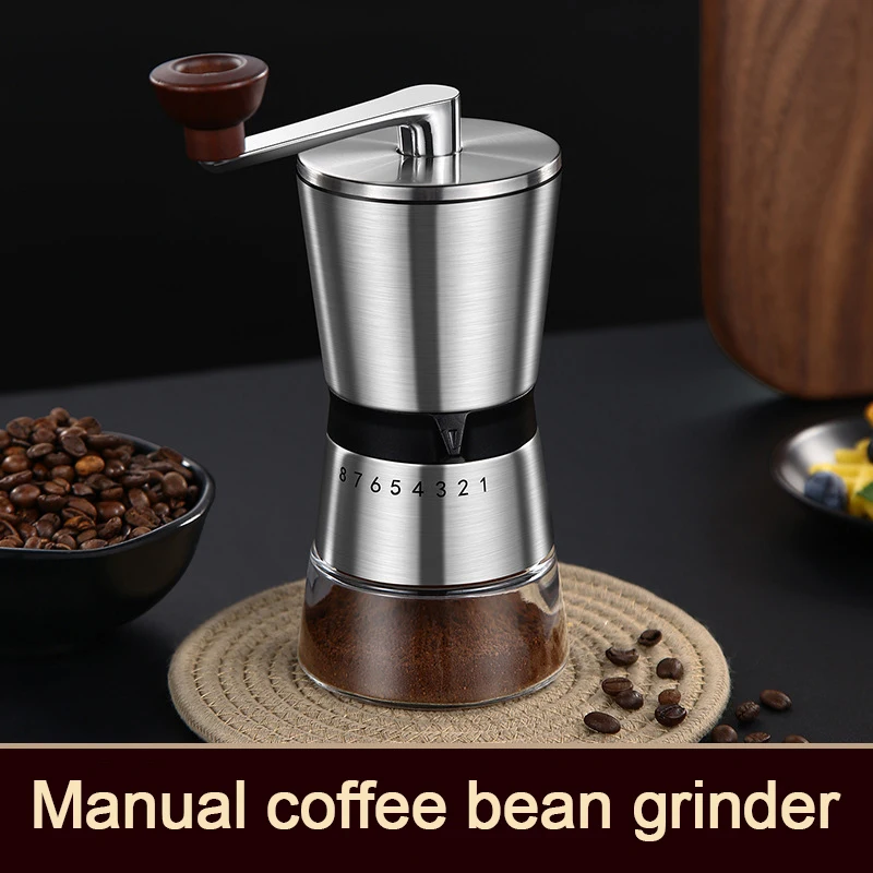 

Home Portable Manual Coffee Grinder hand Coffee Mill with Ceramic Burrs Adjustable Settings portable Hand Crank Tools