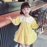 girl dress%c2%a0party evening gown cotton skirts 2022 solid spring summer flower girl dress vestido robe fille home kids baby childre