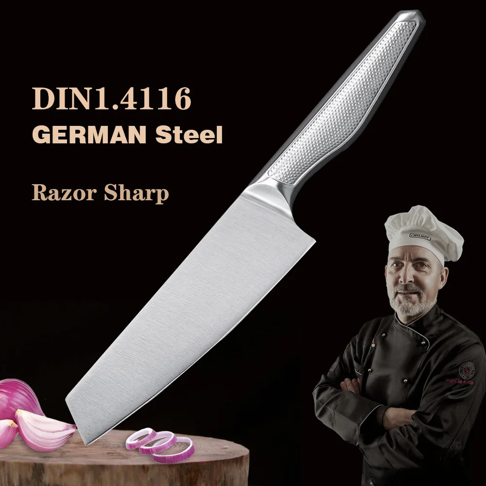 Японский нож шеф-повара Kiritsuke сталь 1.4116 профессиональные кухонные ножи ручка из
