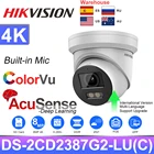 Hikvision, 8 Мп, IP-камера, DS-2CD2387G2-LU(C), ColorVu AcuSense, H.265, IP67, цветная камера видеонаблюдения с функцией ночного видения, домашняя защита