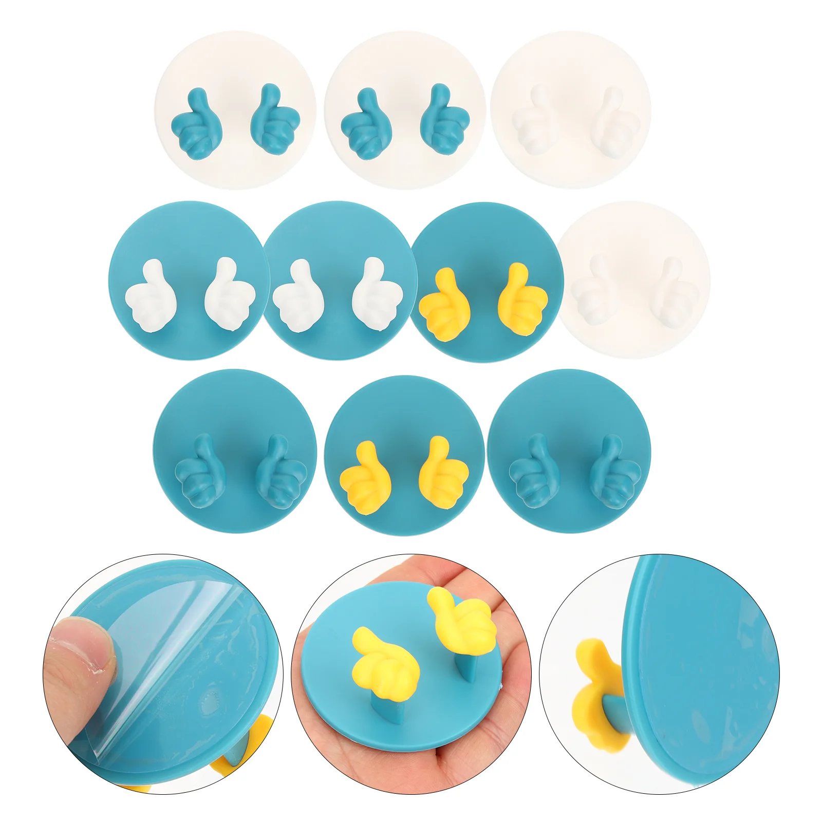 

10pcs Punch Free Plug Holder For The Wall Adhesive Wall Hooks Hooks Plug Holder Bathroom Hooks