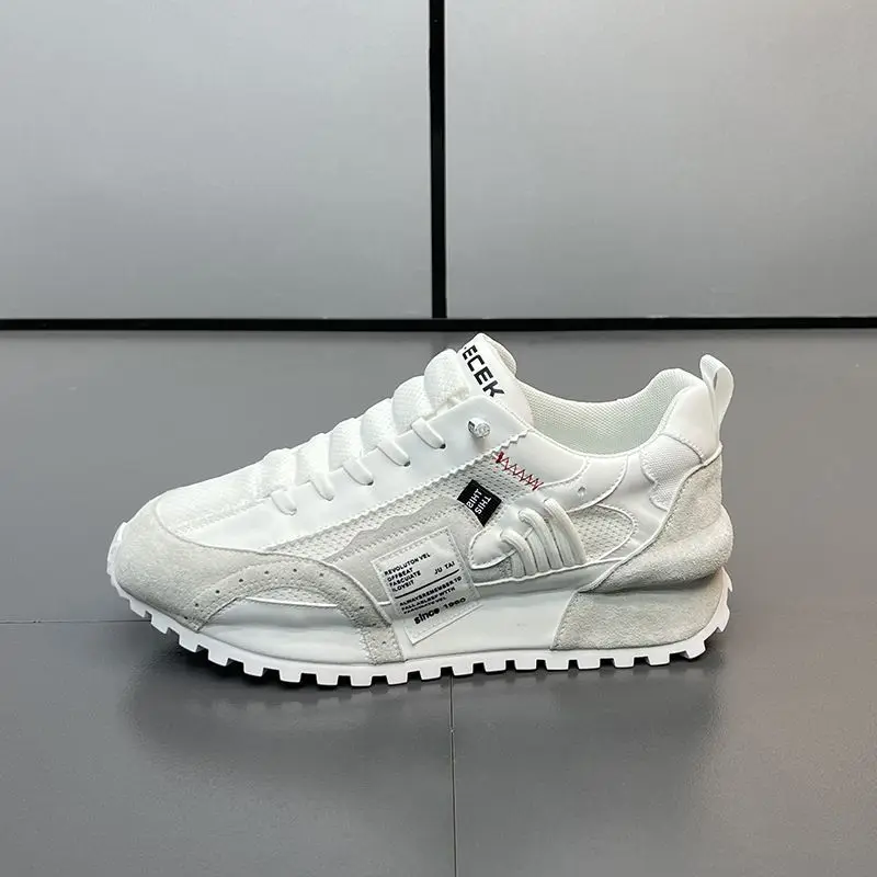 

Горячая Распродажа мужские вулканизированные туфли с дышащей сетчатой верхней частью, низкий вырез, толстая подошва, легкие спортивные повседневные туфли для мужчин