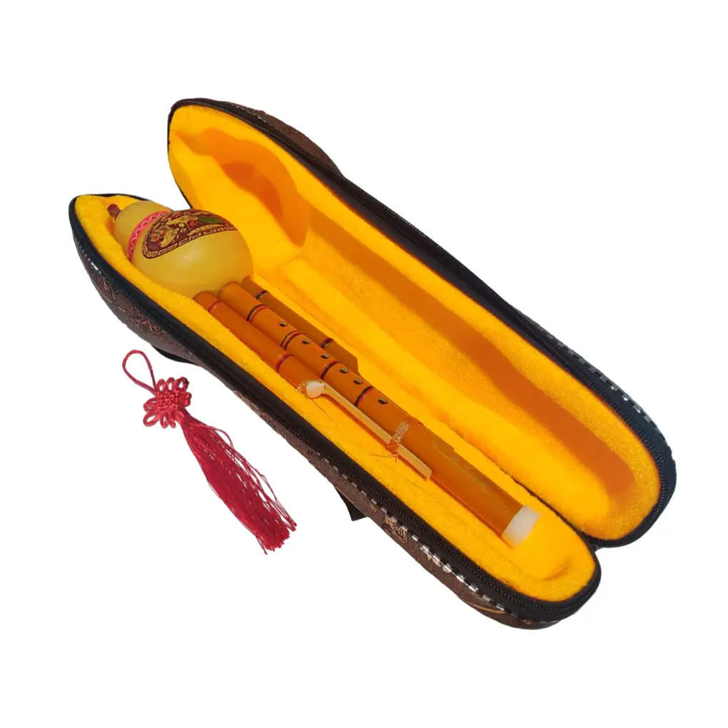 Флейта Hulusi флейта Cucurbit бамбуковая с футляром для начинающих меломана