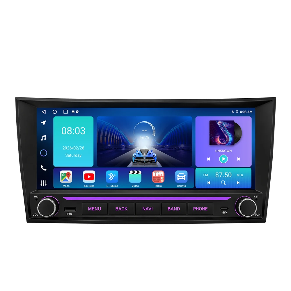 Фото Автомагнитола Android 16 с CarPlay для Mercedes Benz E-class W211 E200 E220 E300 E350 E240 E270 E280 CLS CLASS W219 2002-2009 №2