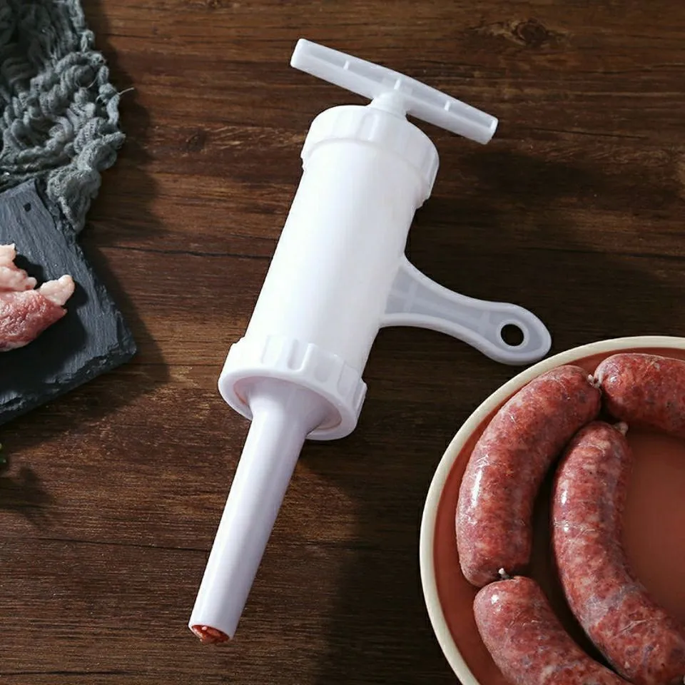 

Manual Homemade Sausage Tools Stuffer Meat Filling Tool Practical Sausage Syringe Funnel Nozzle For Sausage Making Enema Tube