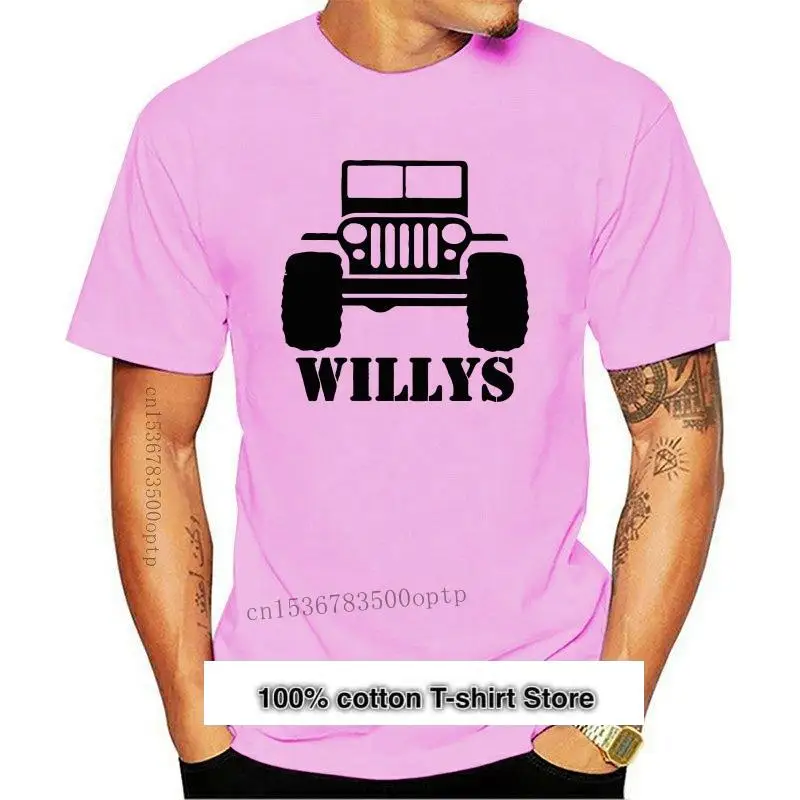 

Willys-Camiseta plana militar CJ para hombres, camisa de Color con parrilla dividida, 4x4, nueva