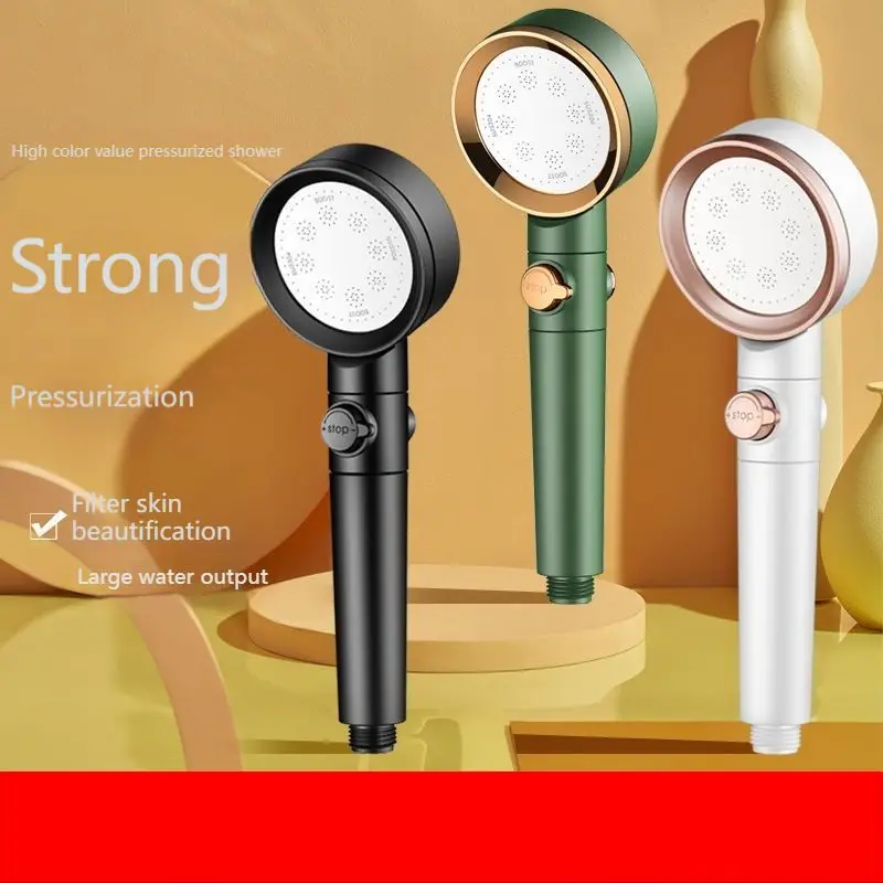 

Pressurized Shower Head Adjustable High Pressure Showers Water Saving Rainfall Showerhead Bathroom Accessories