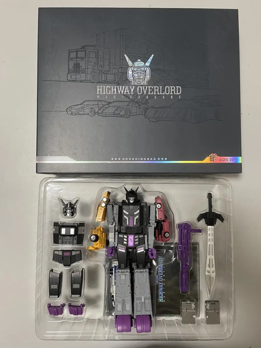 Волшебный квадрат, MS-TOYS MSB34 шоссе Overlord Menasor Motormaster, распад, перетаскивание, полоса, экшн-фигурка Wildrider