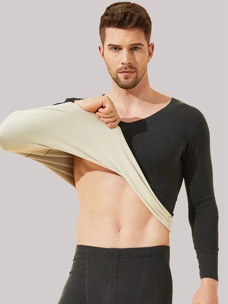 Термобелье для мужчин новинка 2024 зимние мягкие бархатные кальсоны бесшовные