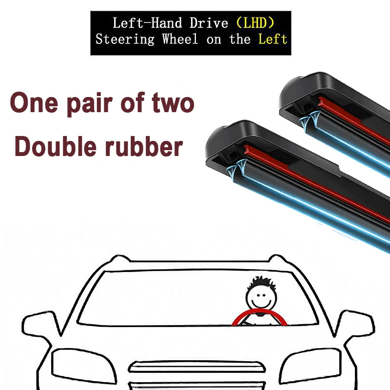 

Передний дворник, двойной резиновый для Mercedes Benz Vito V-Class W447 MK3 2014 ~ 2024, щетки стеклоочистителя, щетки для лобового стекла, аксессуары