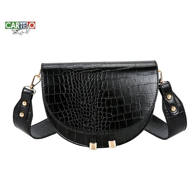 

CARTELO, роскошные женские полукруглые сумки через плечо из крокодиловой кожи, дизайнерские сумки, женские ретро сумки-тоуты, сумки для женщин, ...