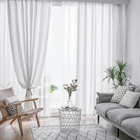 light transmitting curtains balcony bay window white gauze curtain bedroom living room white gauze curtain