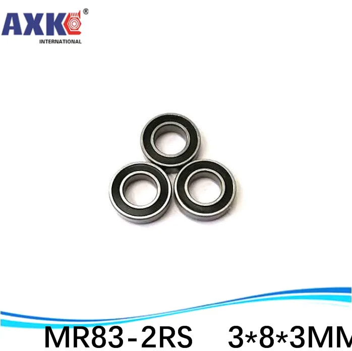 

AXK 1 PCS Blue double rubber sealing cover miniature deep groove ball bearing MR83-2RS 3*8*3 mm R830 high quality ABEC-5 Z2