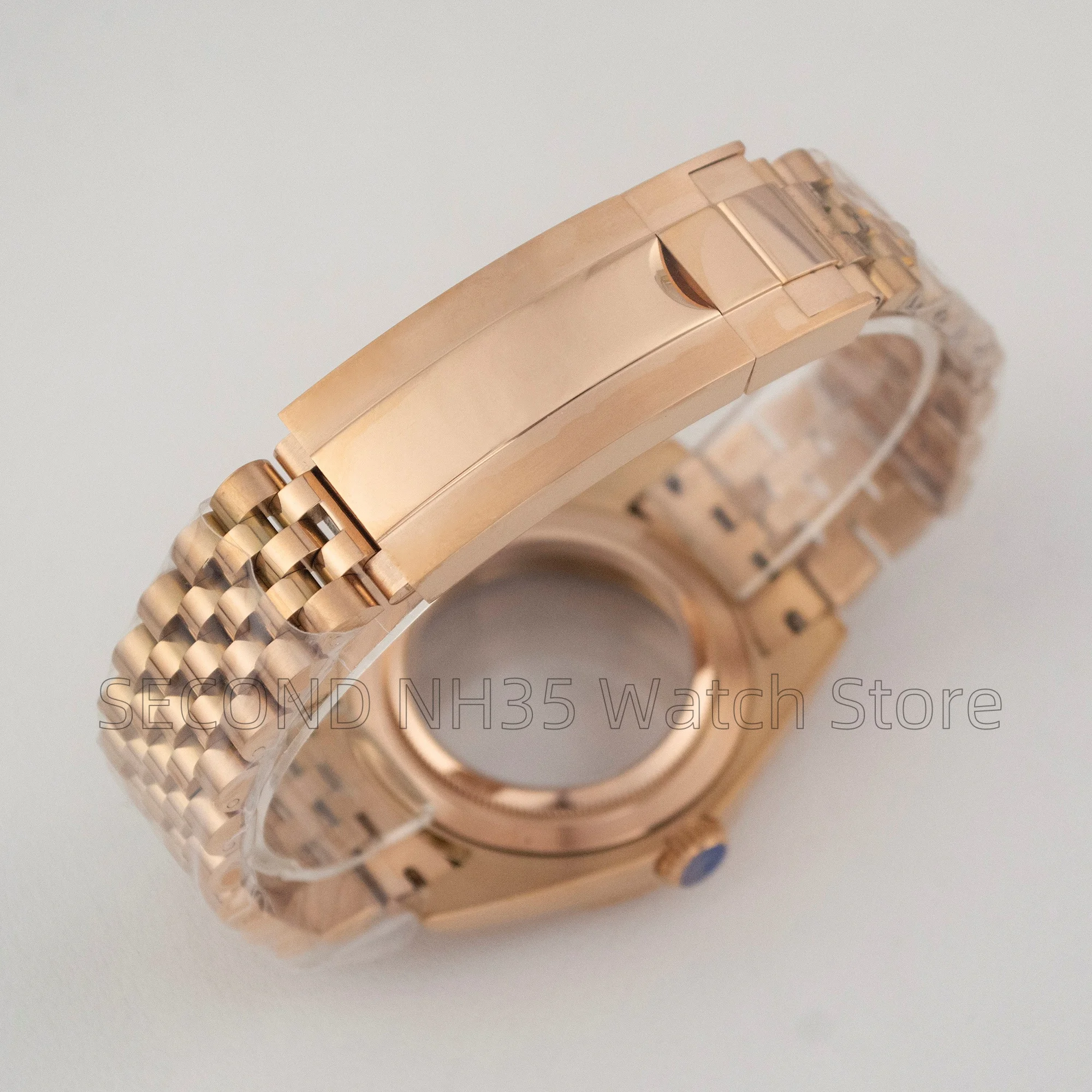 Фото Корпус из розового золота для Datejust 36 мм/39 мм, стальной браслет Jubilee/Oyster, водонепроницаемый, подходит для автоматических механизмов NH34, NH35, NH36. №4
