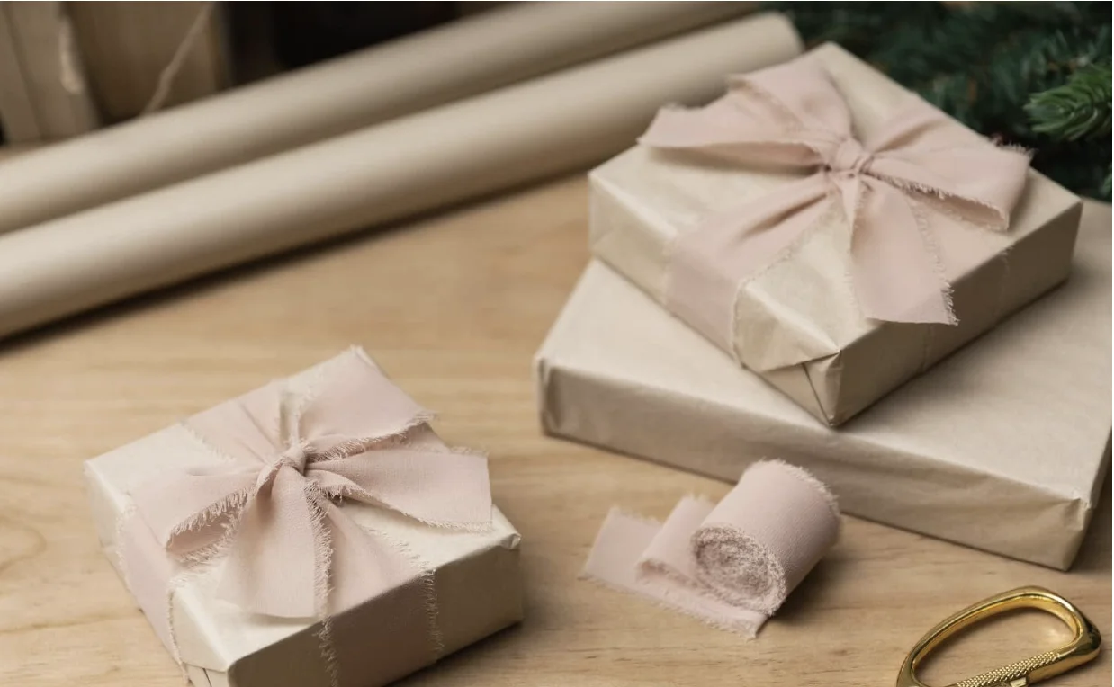 Лента шифоновая ручной работы с бахромой 3 рулона 1 5x21 лет