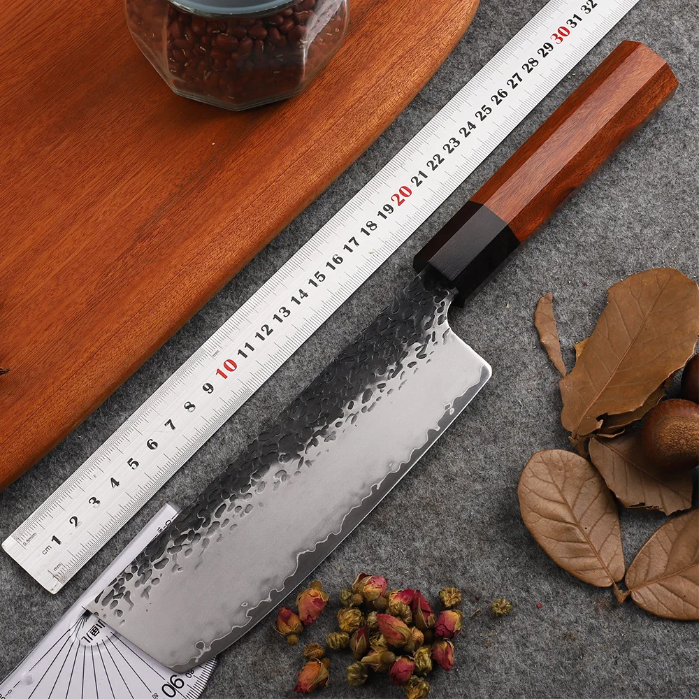 6.5 Inch Kitchen Meat Cutting Meat 8Cr17MoV Steel Core Blade Professional Cooking Camping Outdoor EDC Utility Knife